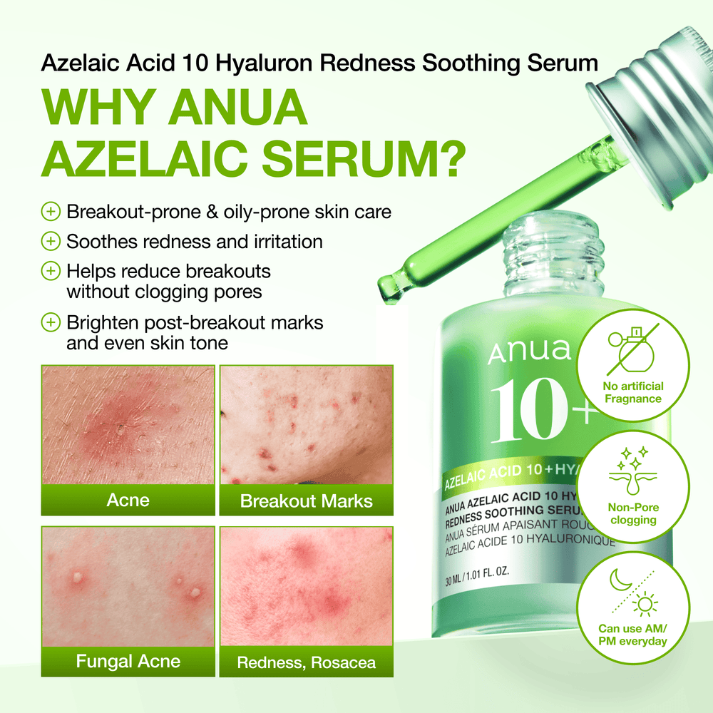 Anua -  Azelaic Acid 10 Hyaluron Redness Soothing Serum