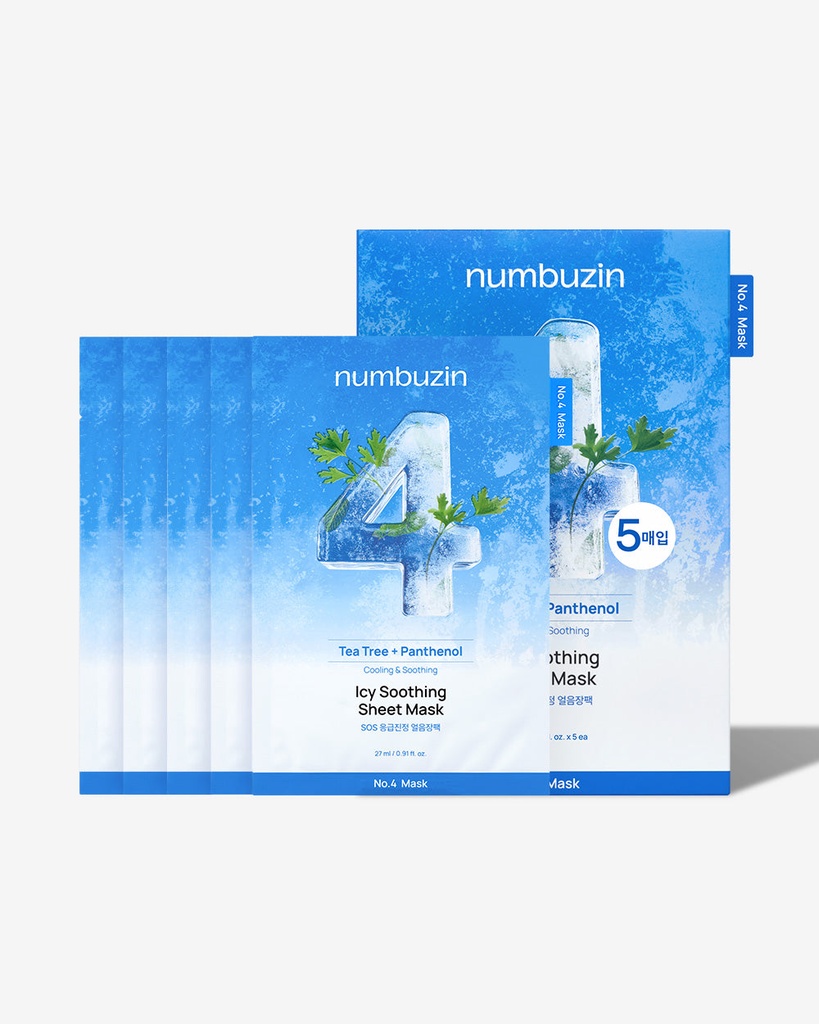 Numbuzin – No.4 Icy Soothing Sheet Mask 10pcs