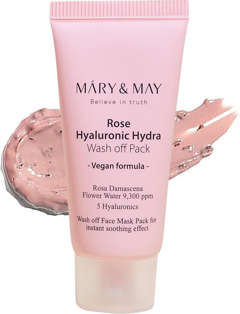 Mary & May – Rose Hyaluronic Wash-Off Pack 30g