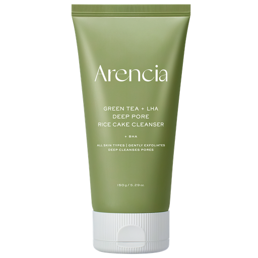 Arencia – Green Tea + LHA Deep Pore Rice Cake Cleanser 150g